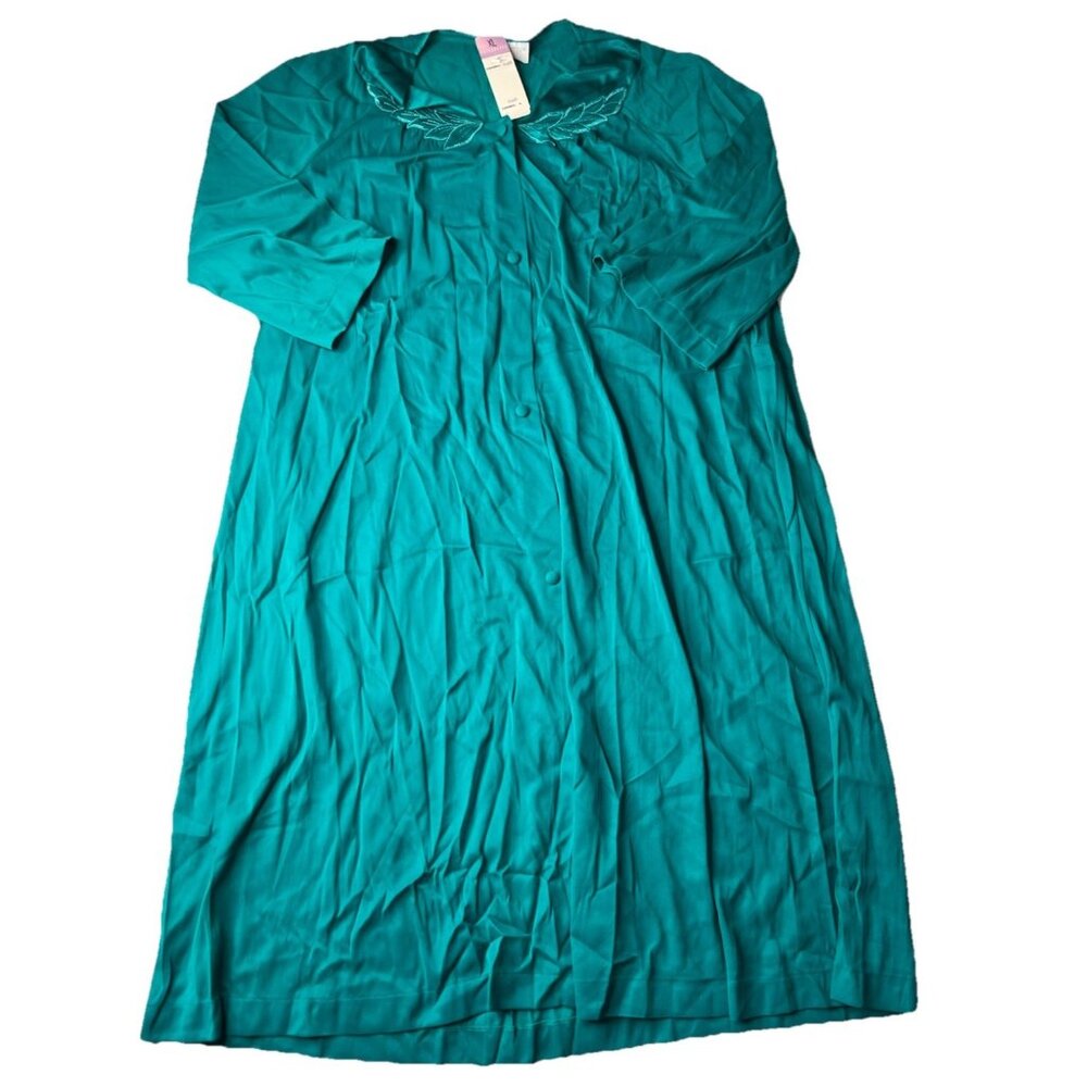 Vassarette Nightgown Button Front Evergreen Size XL 31100